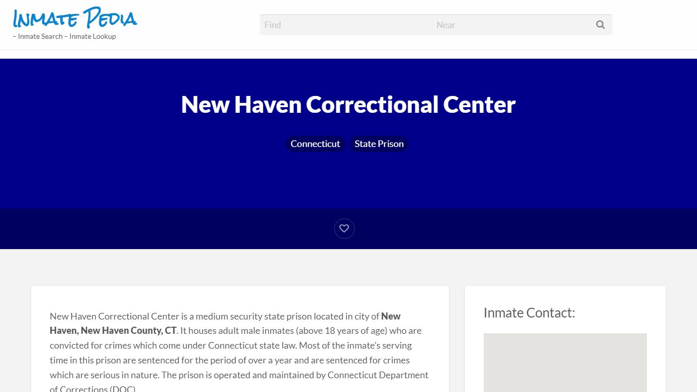 New Haven Correctional Center – Inmate Pedia – Inmate ...