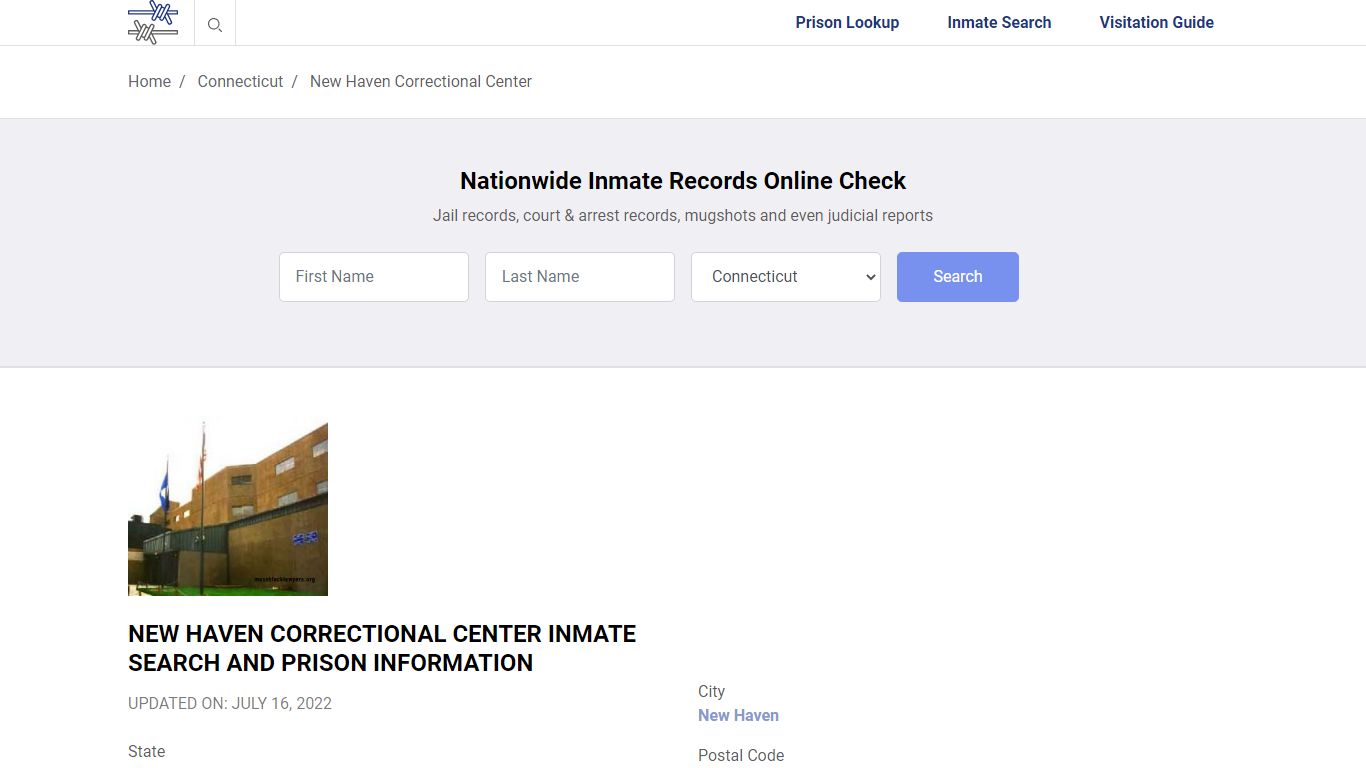 New Haven Correctional Center Inmate Search, Visitation ...